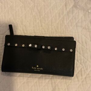 Kate Spade Black Clutch with Sparkling Accents